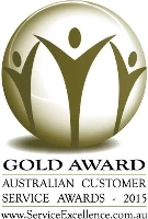Gold Award, Australian Customer Service Awards 2015